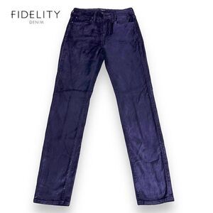 Fidelity Pants Women’s Size 26 Purple Faux Suede Skinny Leg